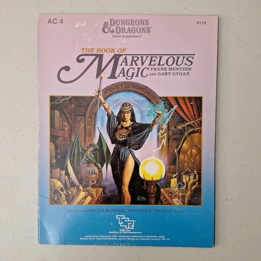 Dungeons & Dragons AC 4 The Book of Marvelous Magic 1984 TSR Original